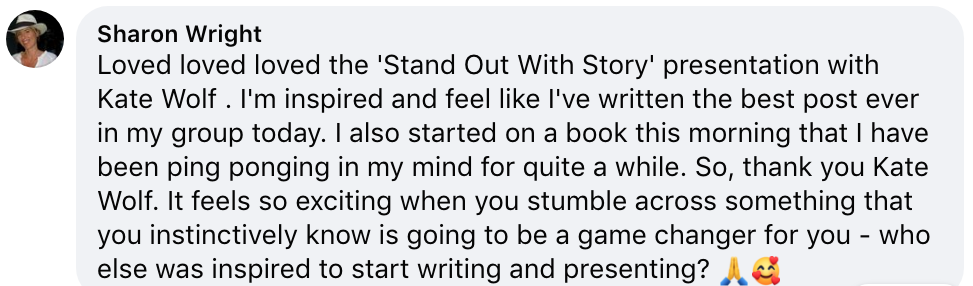 Sharon Wright - Stand out with Story Sharon Wright - Stand out with Story feedback