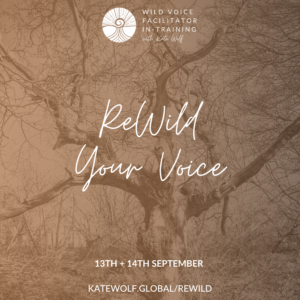 Rewild your voice - header graphic